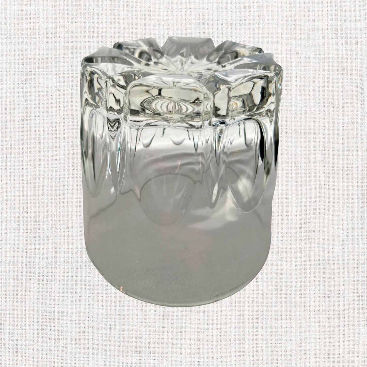 Vintage Pressed Glass Ice Bucket – Mid-Century Starburst Base