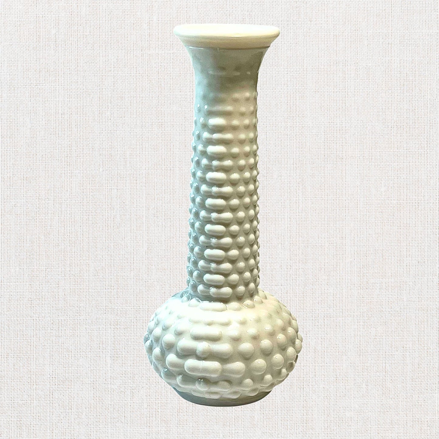 Vintage E.O. Brody Hobnail Milk Glass Bud Vase – Made in USA