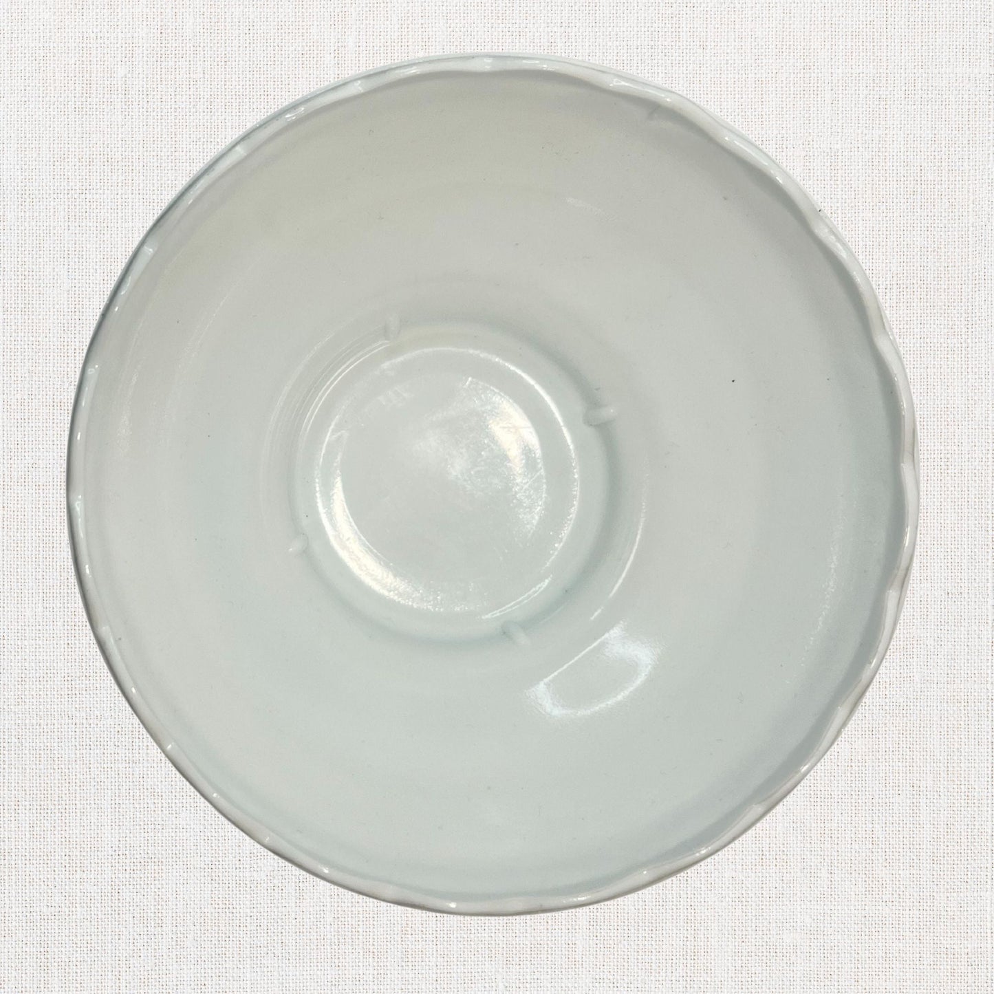 E.O. Brody Co. Milk Glass Bowl – Ribbed Pedestal Base (M2000)