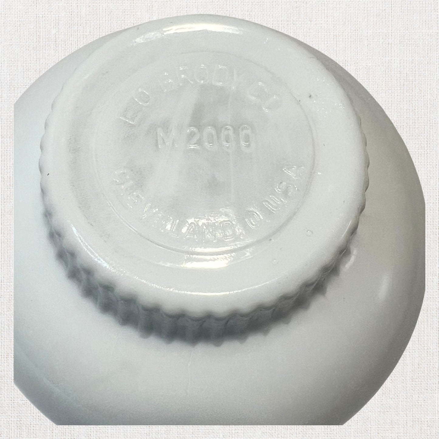 E.O. Brody Co. Milk Glass Bowl – Ribbed Pedestal Base (M2000)