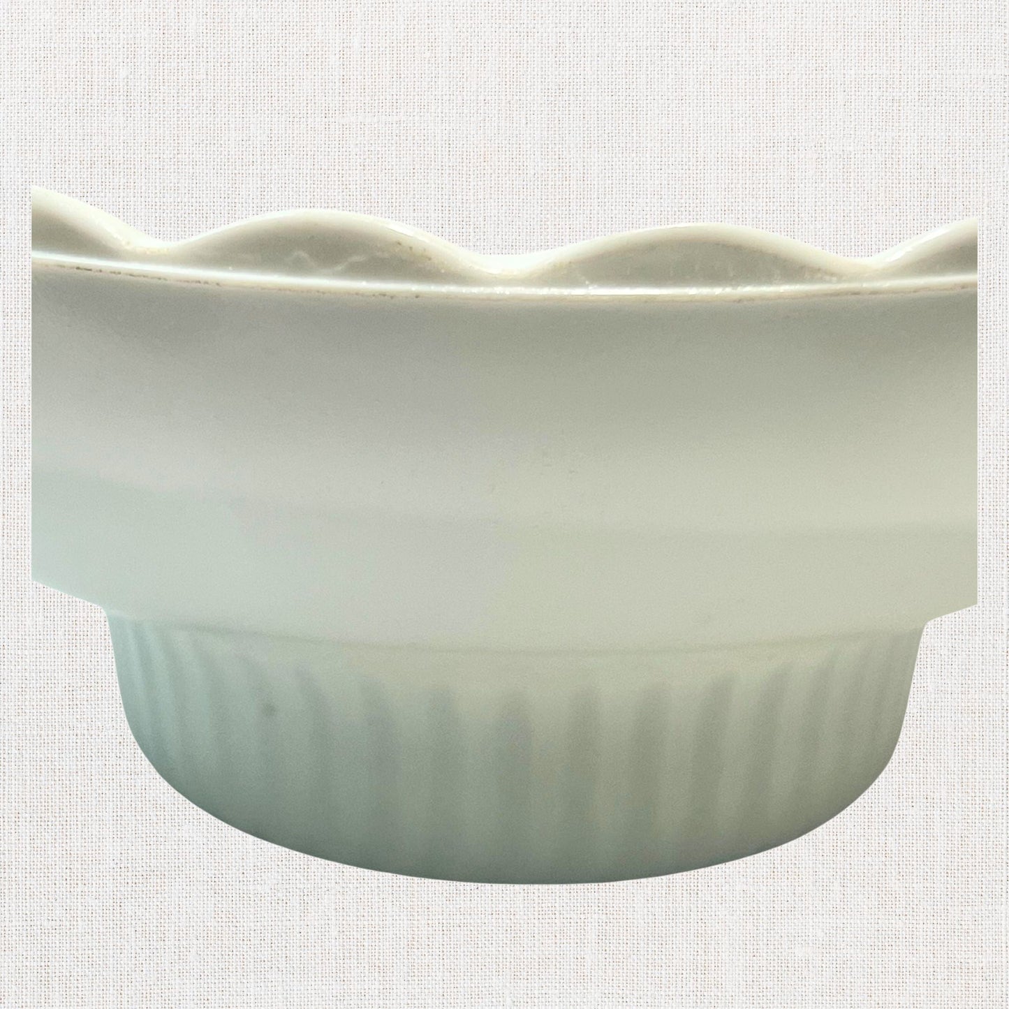 E.O. Brody Co. Milk Glass Bowl – Ribbed Pedestal Base (M2000)