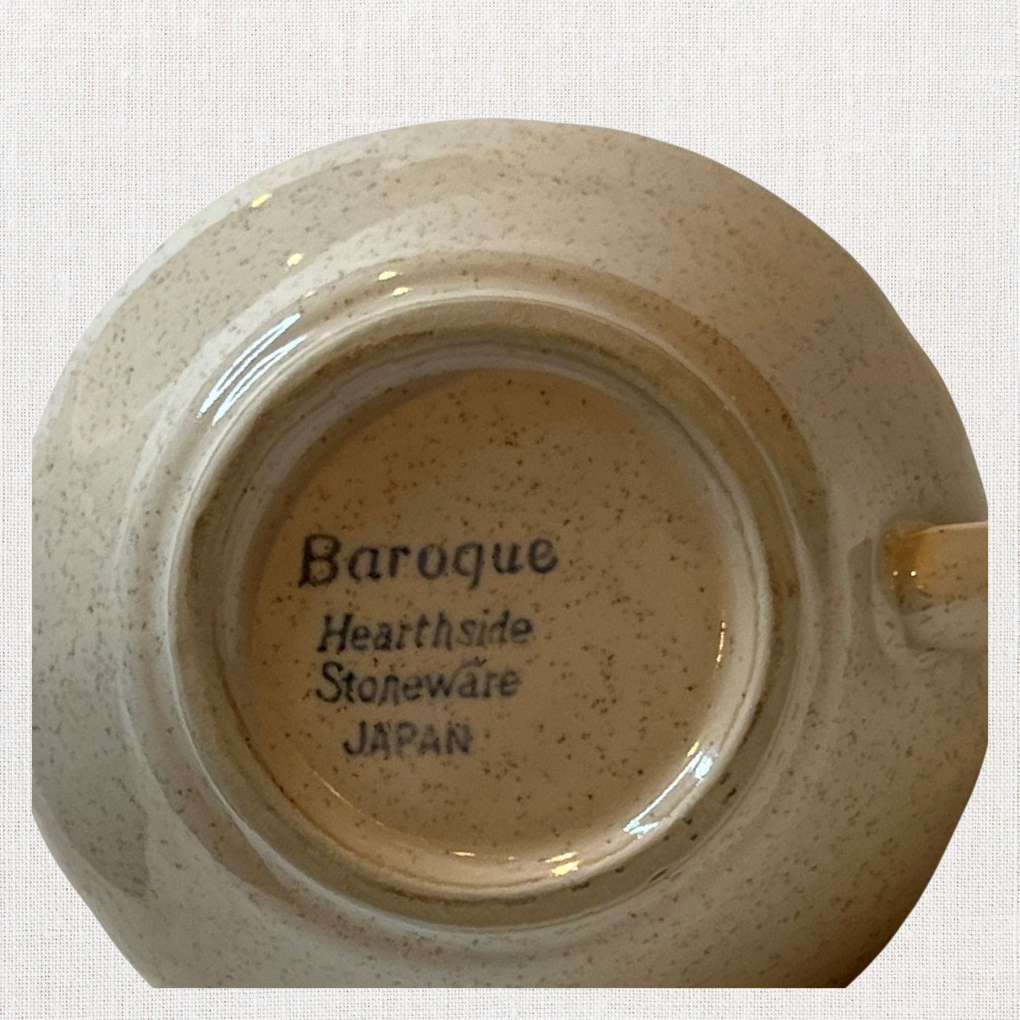 Baroque Hearthside Stoneware Creamer – Japan, Hand-Glazed Speckled Finish