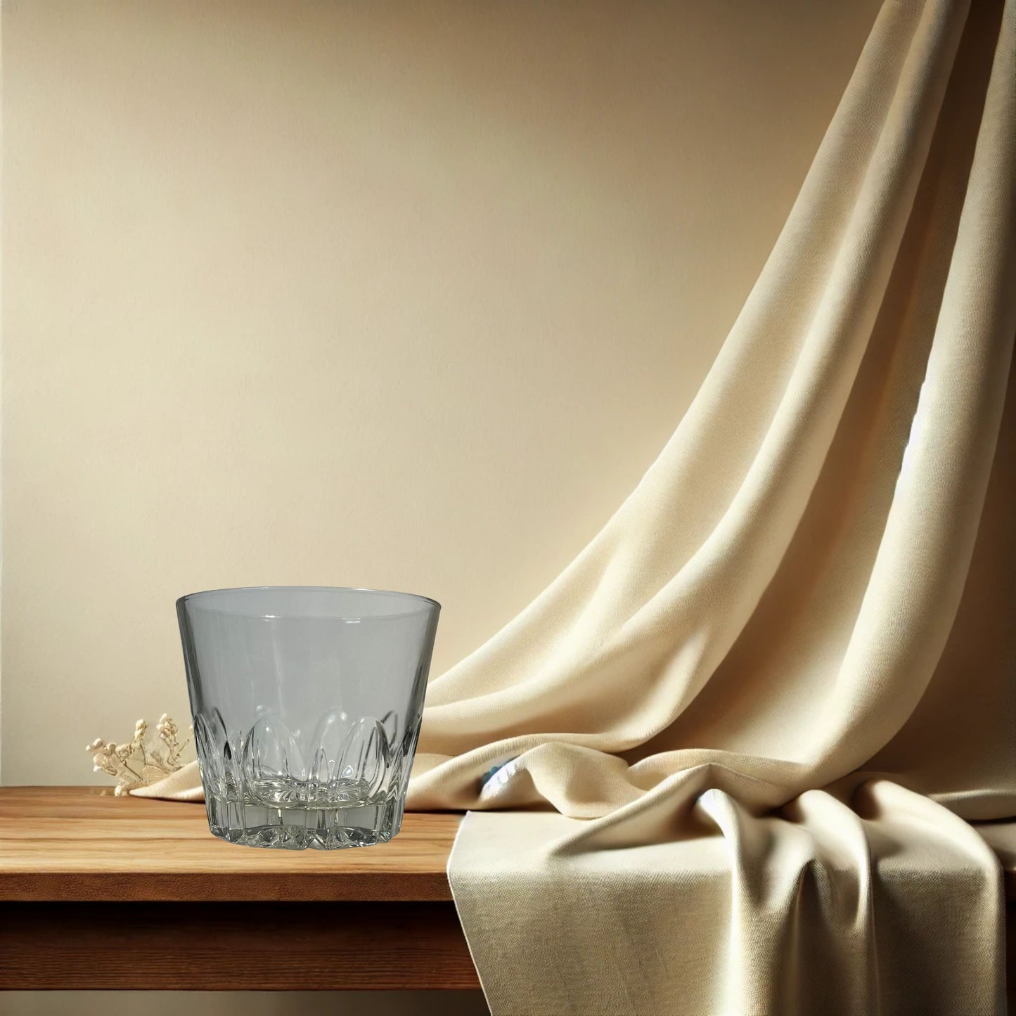 Vintage Pressed Glass Ice Bucket – Mid-Century Starburst Base