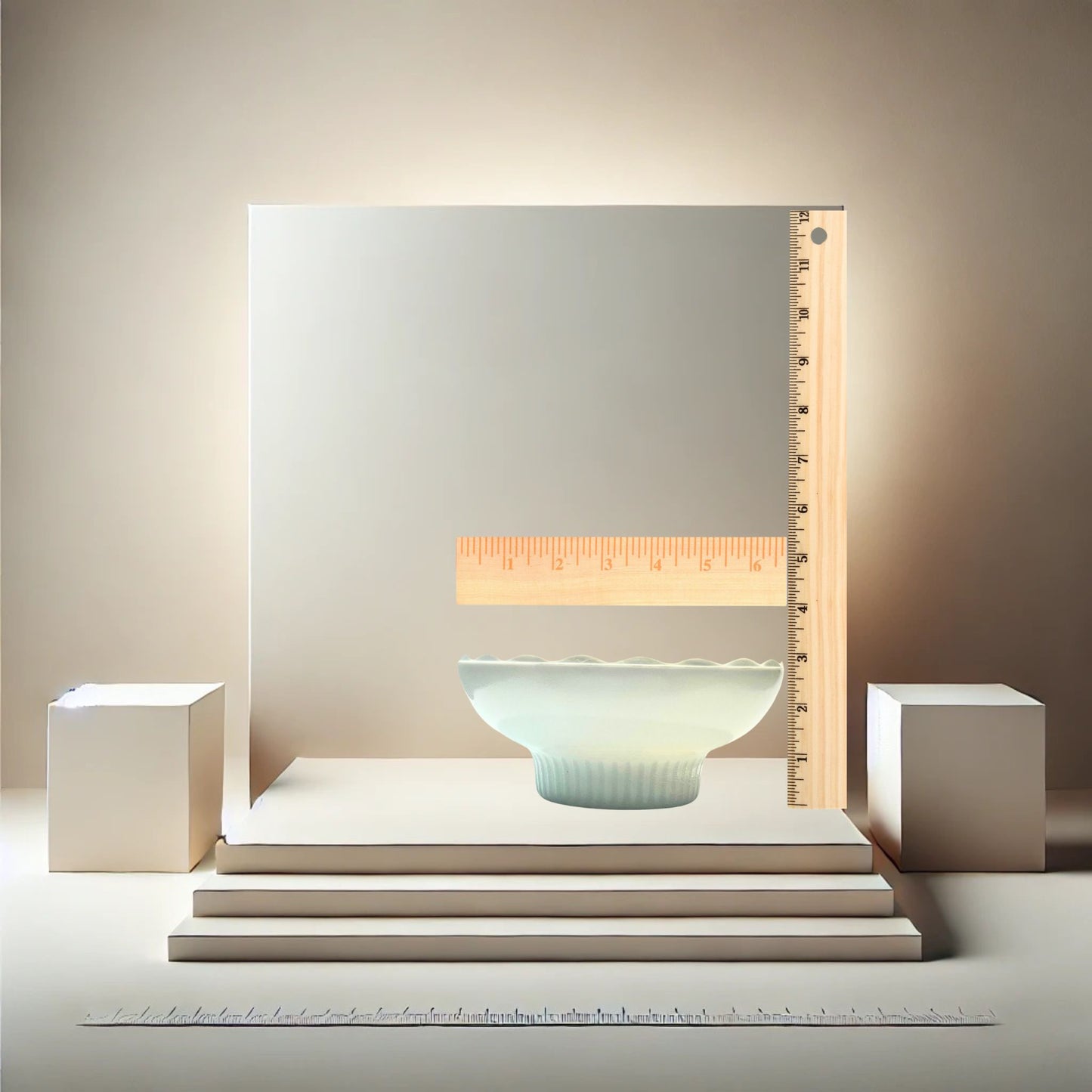 E.O. Brody Co. Milk Glass Bowl – Ribbed Pedestal Base (M2000)