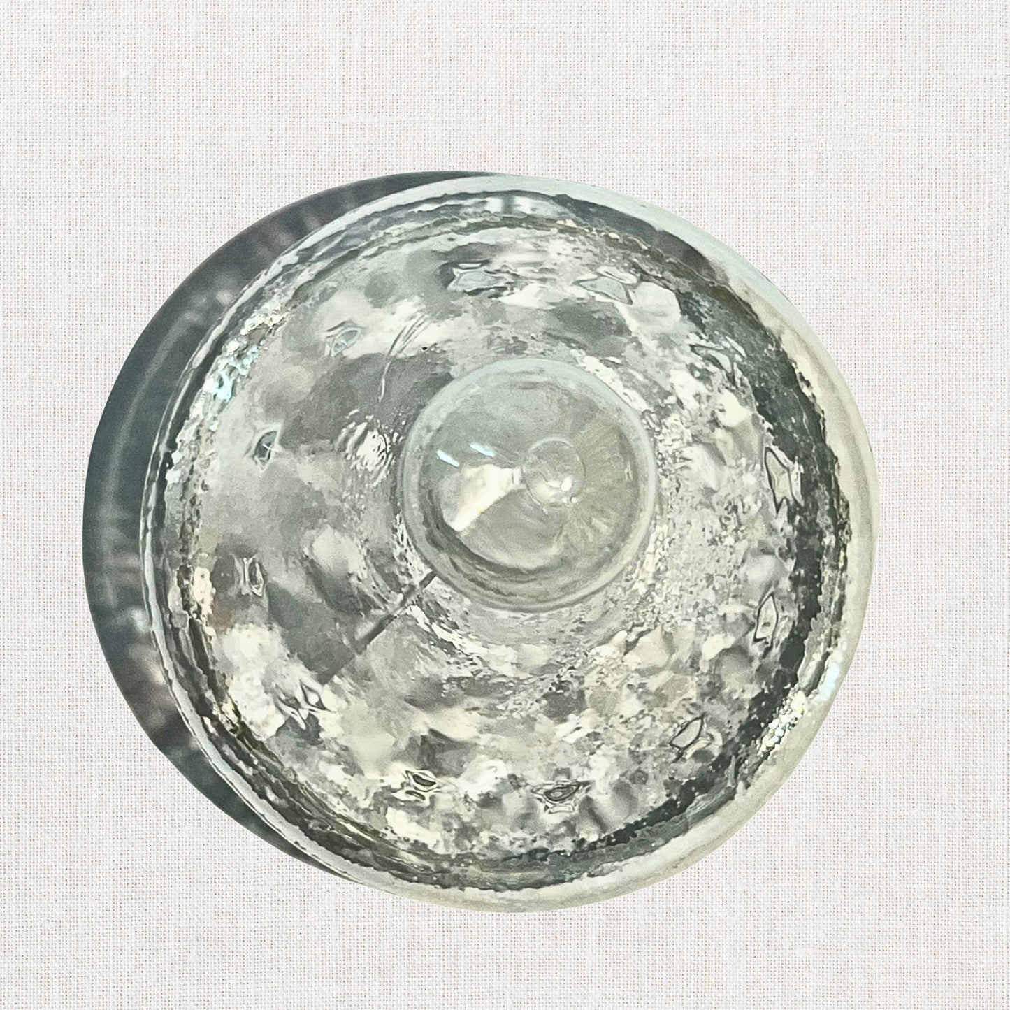 Apocathary jar with eagle and stars on neutral background, vintage home decor or collectible.