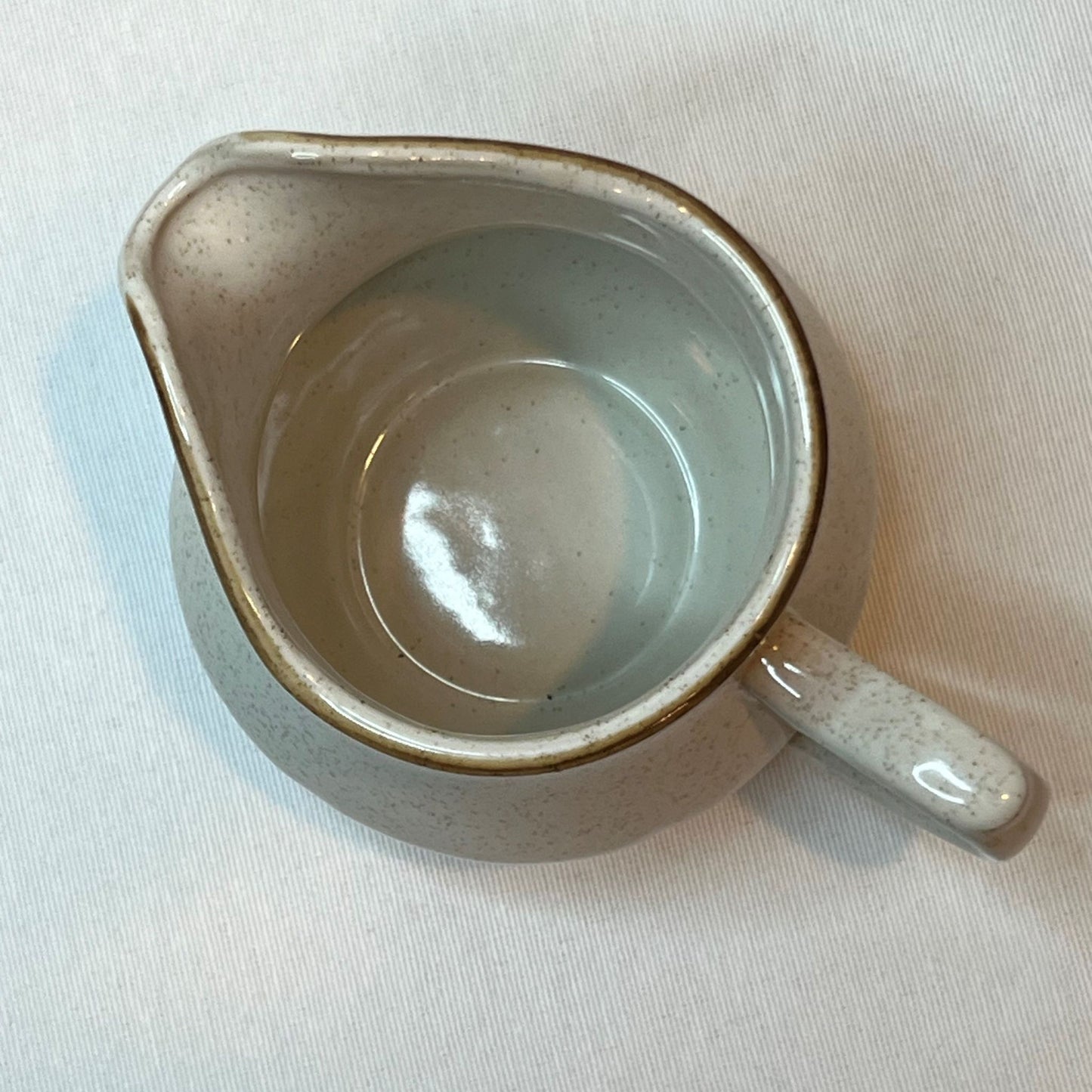Baroque Hearthside Stoneware Creamer – Japan, Hand-Glazed Speckled Finish