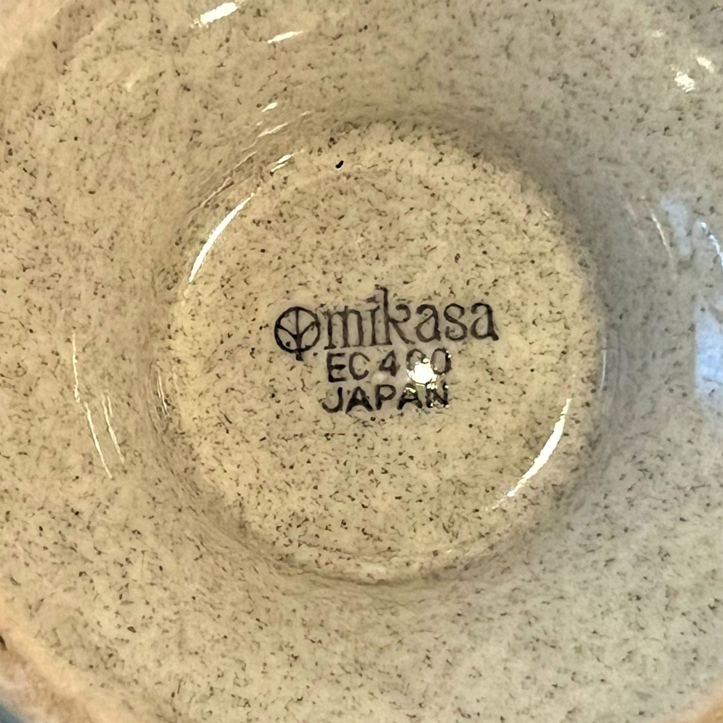 Mikasa EC400 Stoneware Sugar Bowl – Speckled Finish with Lid, Made in Japan