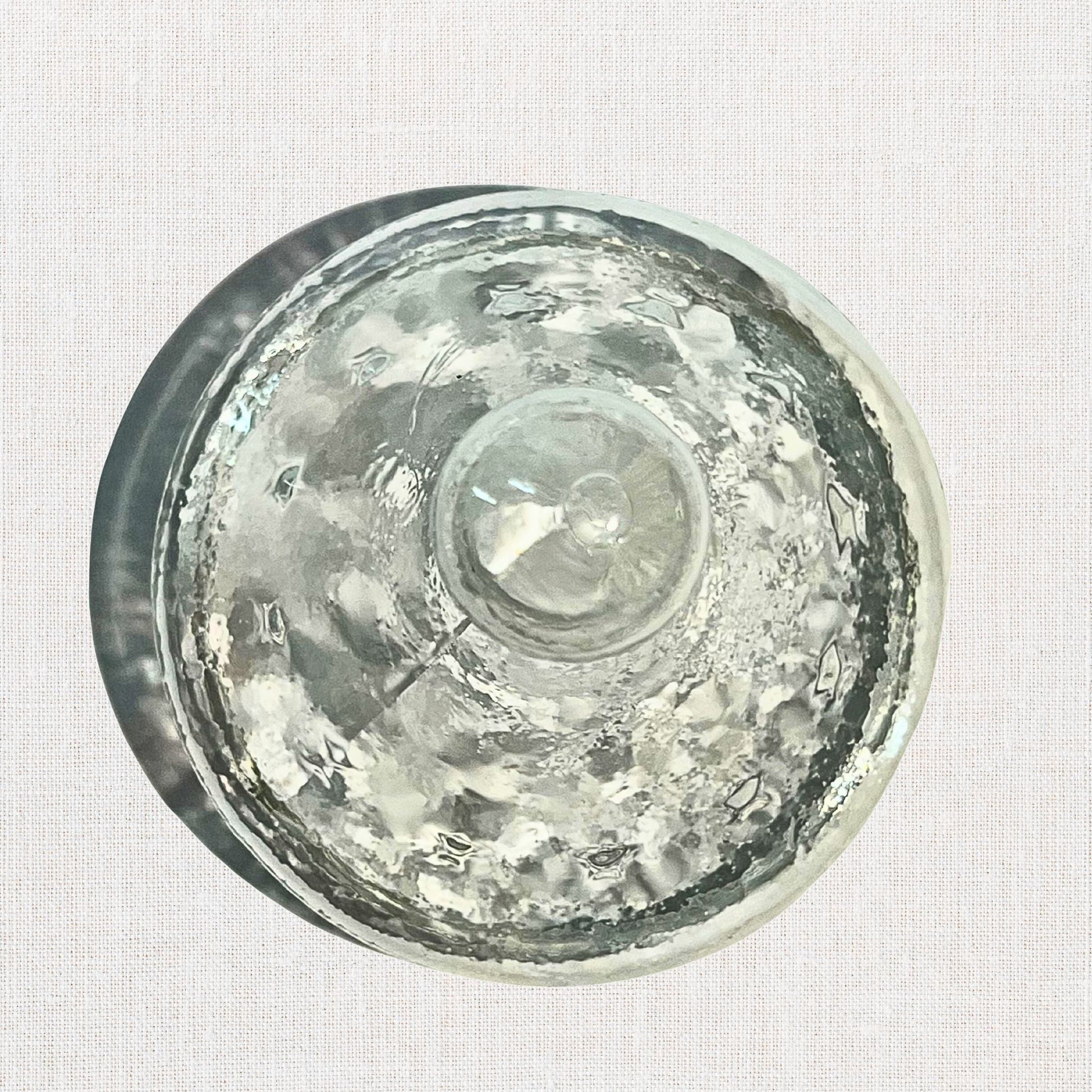Apocathary jar with eagle and stars on neutral background, vintage home decor or collectible.