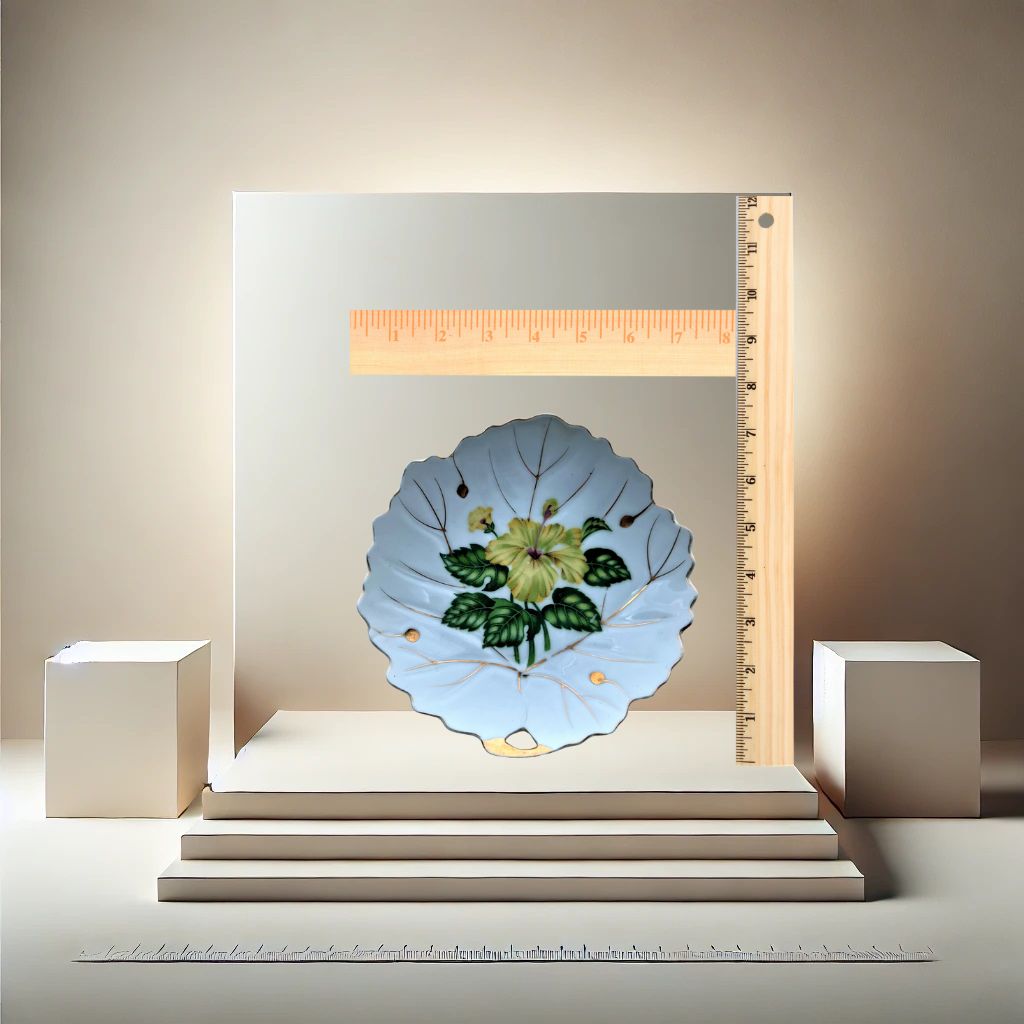 Vintage Nasco Japan Hibiscus Leaf Plate – Yellow Floral Porcelain with Gold Trim