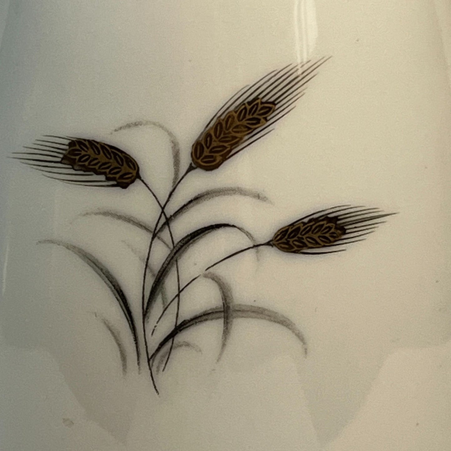 Vintage 1940s Gilded White Porcelain Coffee Pot – Wheat Sheaf Motif